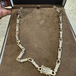 14k Solid Gold Custom Diamond Chain 