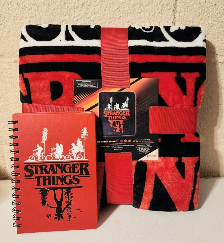 Stranger Things Netflix Throw Blanket & Notebook Journal