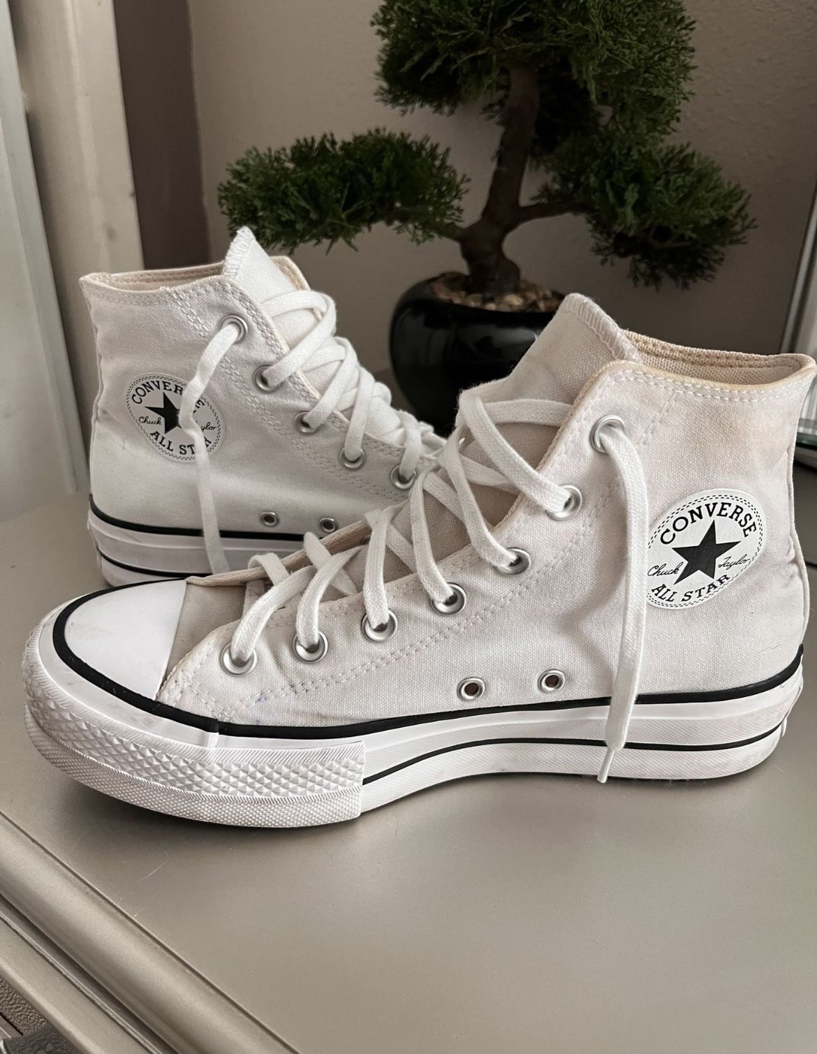 Platform White Converse 