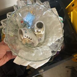crystal glass vases and bowls 