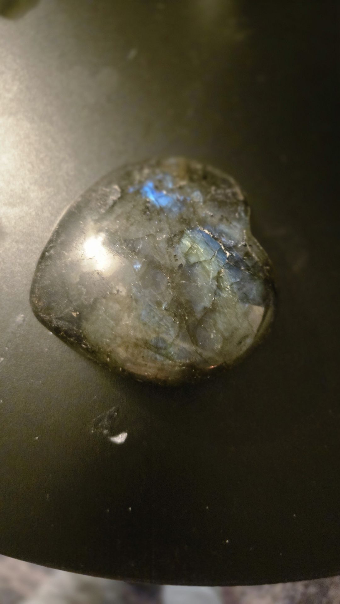 Labradorite heart