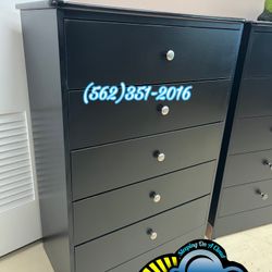 Five Drawer Black Compressed Dresser Chest Cajonera Comoda 
