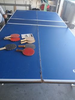 Blue Ping Pong Table (Foldable)
