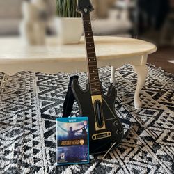 Wii Guitar Hero w Game