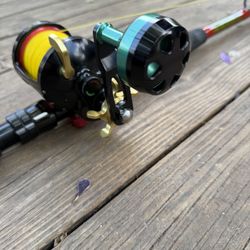 Accurate Accurate Tern 500 Rasta on Custom UM Biscayne Rod Acid Twist Rod.