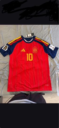 Lamine Yamal 10 Spain World Cup 2026 Jersey Home & Size Large With Patches