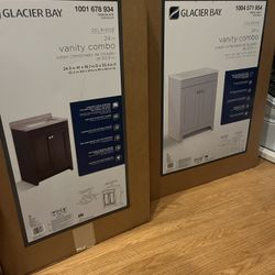 Glacier Bay Delridge Vanities Brand New in 24”