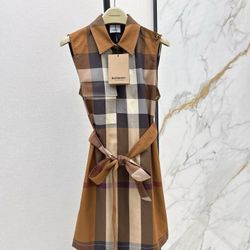 Burberry classic check shirt dress with belt