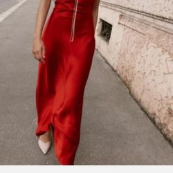 Zara Red Maxi Dress