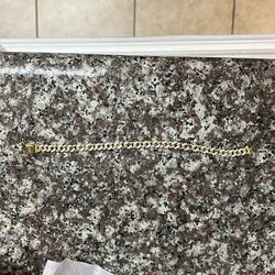 Two-tone Pavé Cuban Chain Bracelet