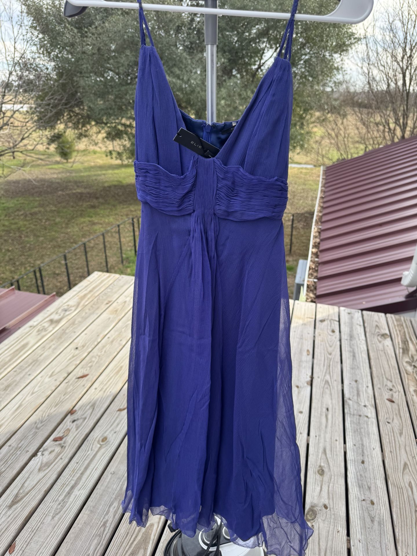 Elie Tahari - NWT Sleeveless Blue/purple Silk Dress - Size 2
