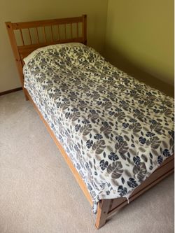 Twin size wooden bed frame