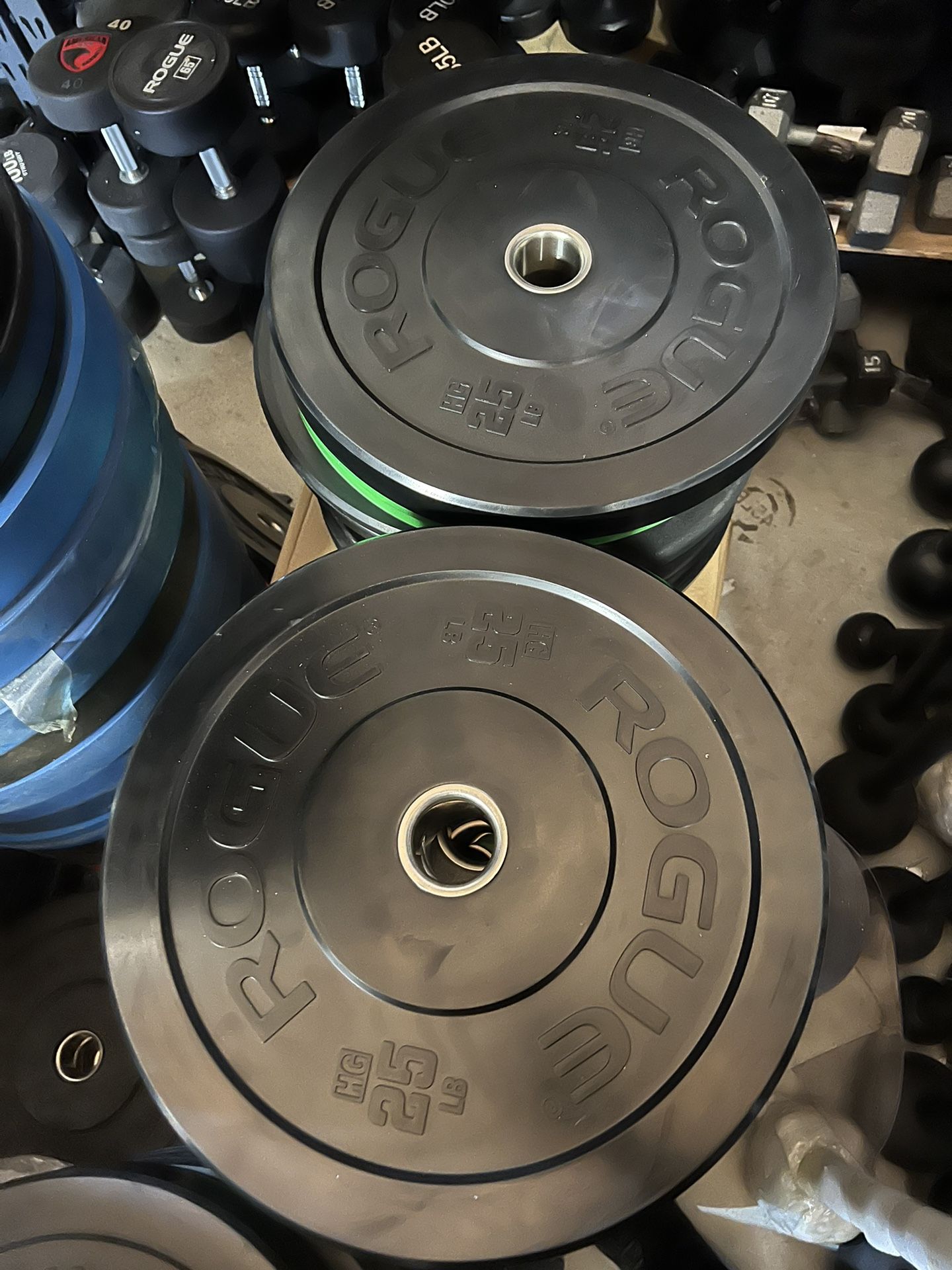 35lb Rogue Fitness HG Bumper Plate Pair NEW
