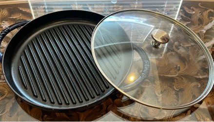 Staub grill pan with lid