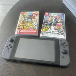Nintendo Switch + 2 Games Bundle 