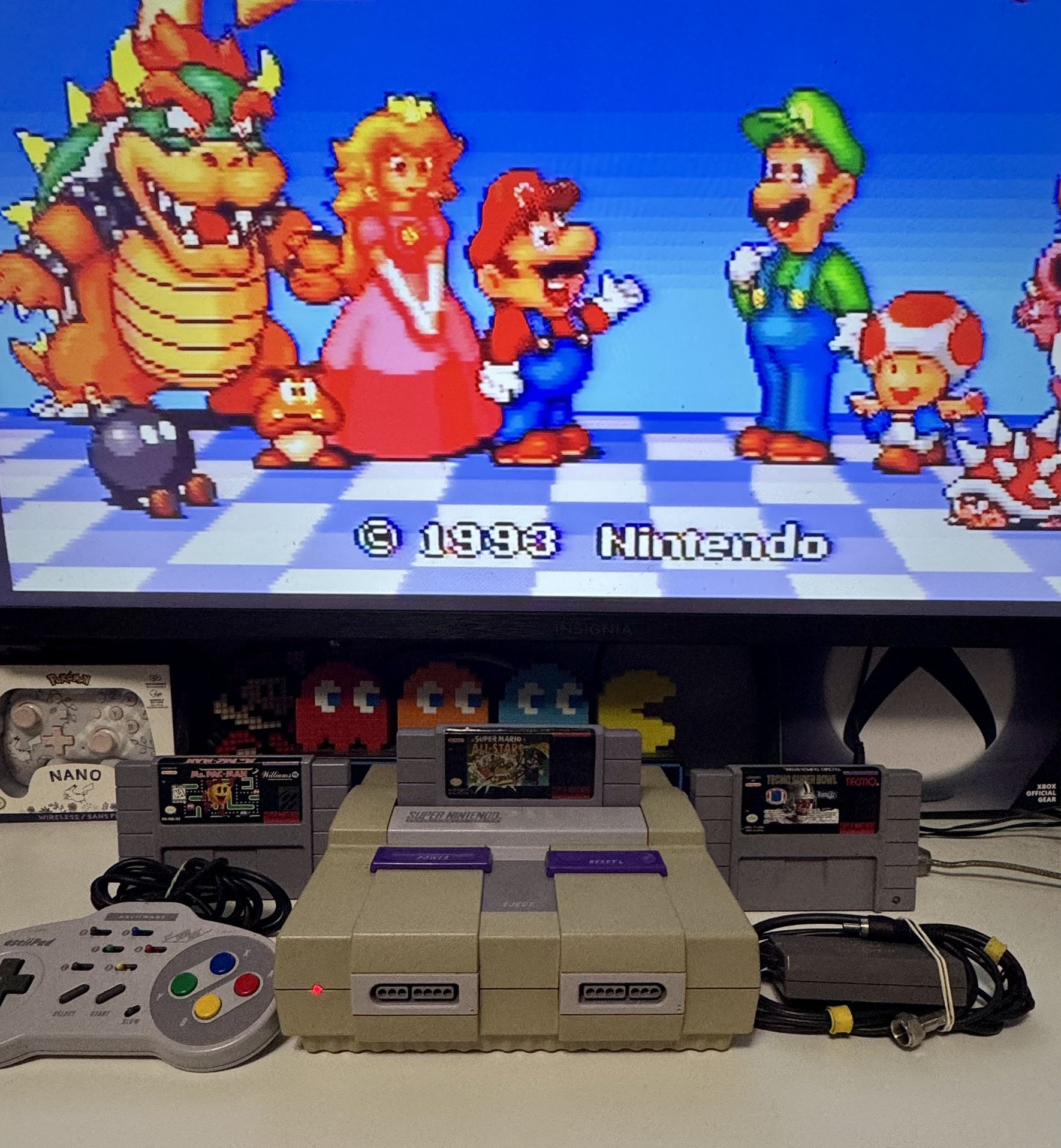 Super Nintendo System With Games 