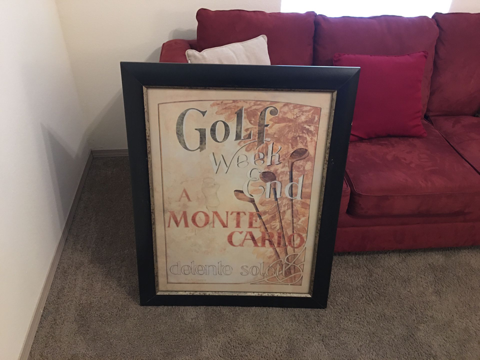 Golf Framed Picture. Very good condition