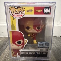Funko Pop Reverse Flash The Flash #(contact info removed) PCS LE Gemini + Protector 