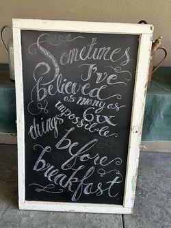 Rustic Glass Window Chalkboard