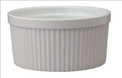HIC Kitchen 1-Quart Porcelain Baking Dish for Soufflés, Custards & Casseroles