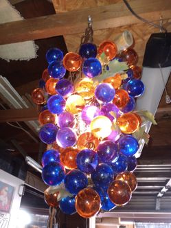 Mid-century modern bunch of grapes chandelier