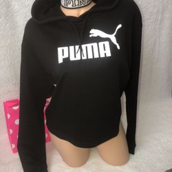 Women’s Puma Crop Pullover Hoodie Sweater 