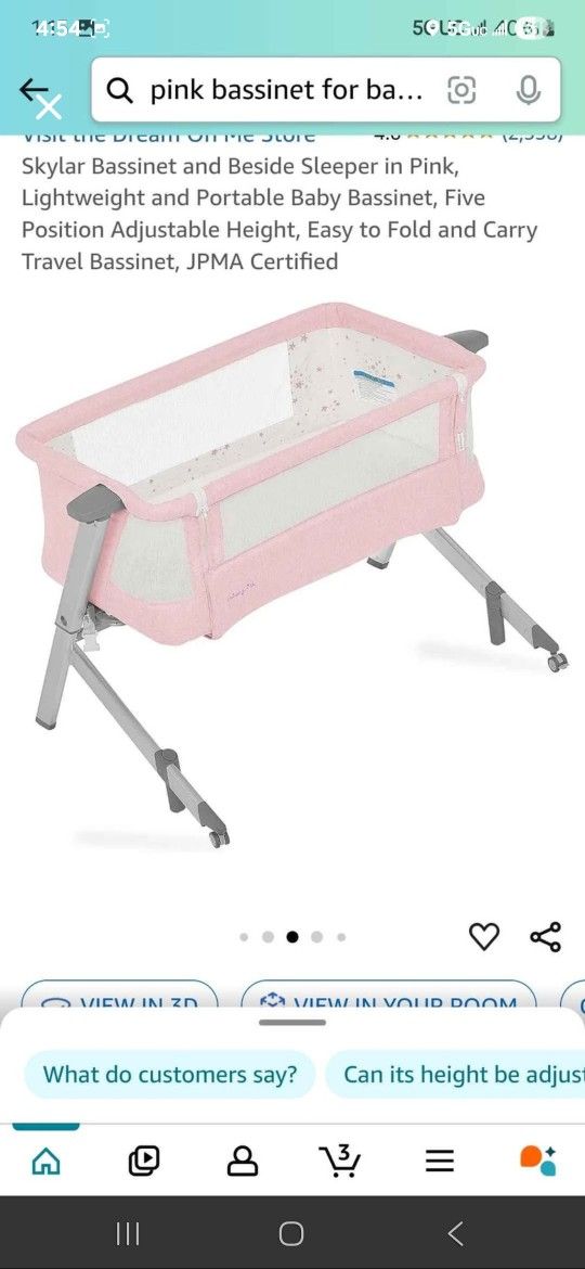 Pink bassinet