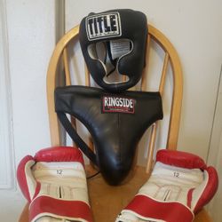 Boxing Gear (12 Oz Boxing Gloves/ Groin Protector)