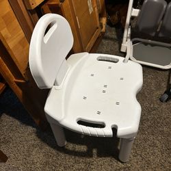 Carex Heavy Duty Shower Chair / Shower Bench With Backrest 
