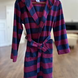 Kid's Striped Hooded Robe