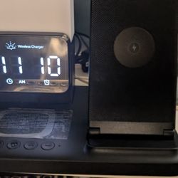 Charging Station With Alarm Clock And Light 