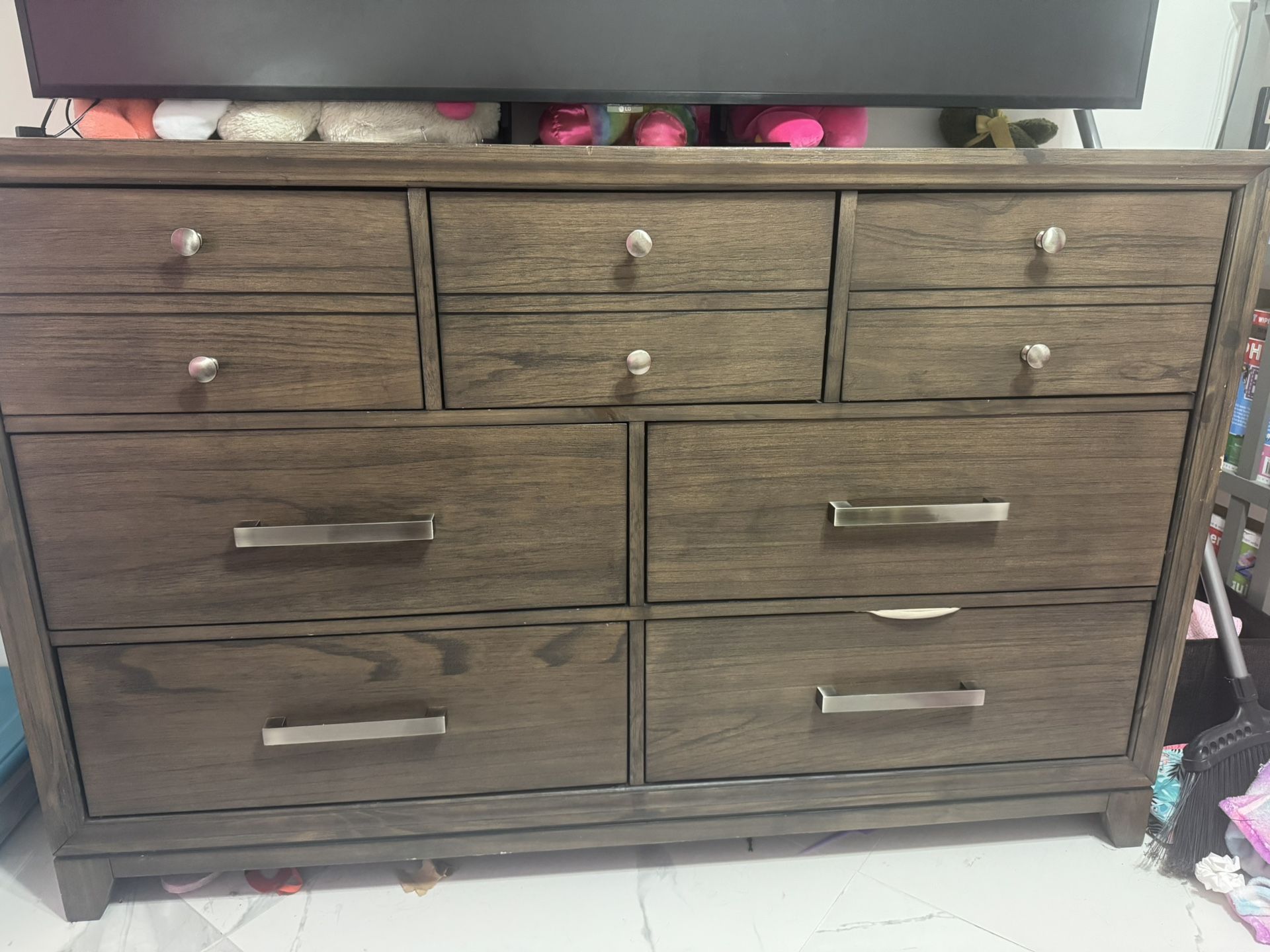 Wood dresser and night stand