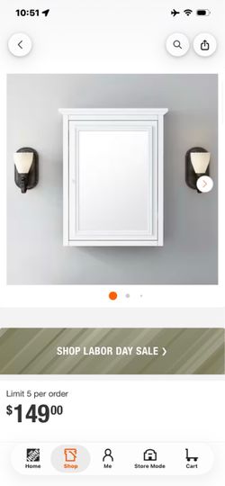 White Wood Medicine Cabinet with Mirror