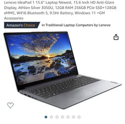 Lenovo IdeaPad 1 15.6” Laptop Newest 