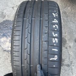 245/35/19 Continental Sport Contact 6 R02 , One Tire Available With 85% Of Life Left
