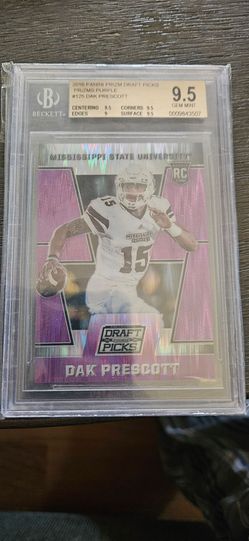 Dak Prescott prizms purple bgs 9.5