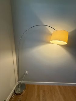 IKEA Arc Floor Lamp – Modern Floor Lamp with Fabric Shade