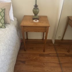 Real Wood End Table 