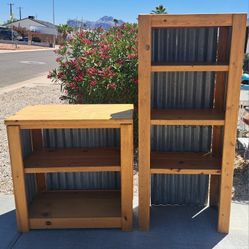 Industrial Farmhouse Cabinet Shelf, 2 Piece, Home Decor, Patio Decor 