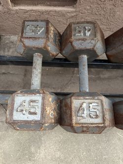 45 Lbs Dumbbells Weights 