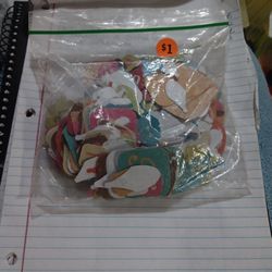 Bag Of Letters And Frames And Stuff For Scrapbooking And Other Crafts