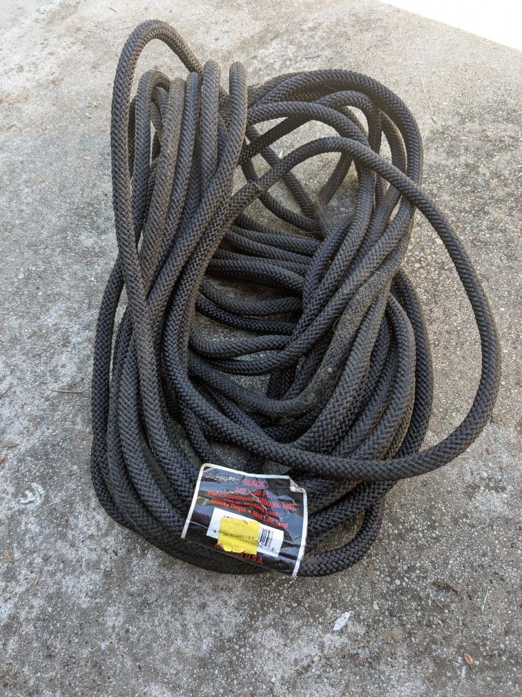 50 Feet Black Poly Utility Rope