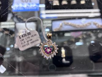 Heart pendant 14k