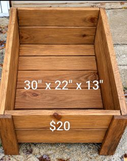Time To Grow Your Own Food Wood Raised Garden Bed 30" x 22" x 13" Handmade Wooden Planter Box