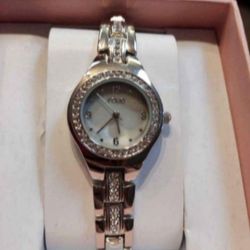 Folio's Women's Crystal Stainless Steel Watch