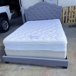 Queen Bed Frame With Mattress 