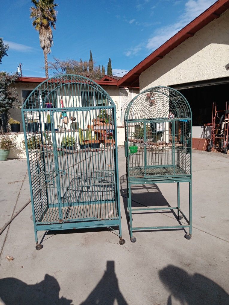 2 Bird Cages, Lrg. $175. & Sm. $75.