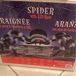 Halloween 7ft Spider With Led Lights