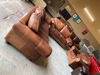 3-pieces leahter sofas set