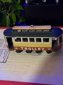 VINTAGE IRON CAST TROLLEY